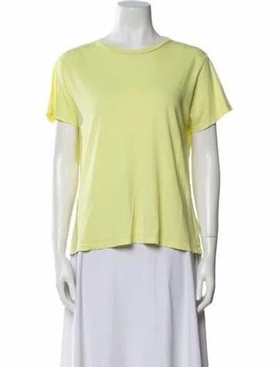 Pre-owned Agolde Crew Neck Short Sleeve T-shirt In Yellow
