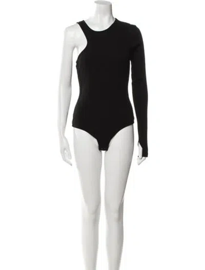 Pre-owned Agolde Crew Neck Sleeveless Bodysuit In Black