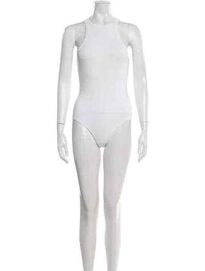 Pre-owned Agolde Crew Neck Sleeveless Bodysuit In Grey