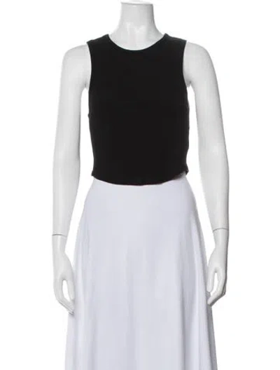 Pre-owned Agolde Crew Neck Sleeveless Crop Top In Black