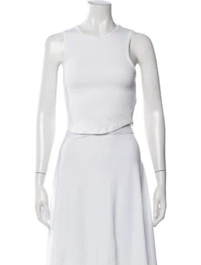 Pre-owned Agolde Crew Neck Sleeveless Crop Top In Neutral