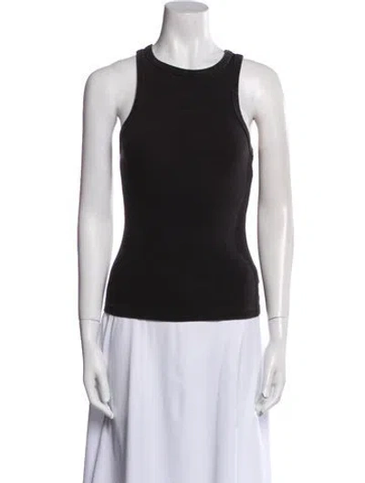 Pre-owned Agolde Crew Neck Sleeveless Top In Black