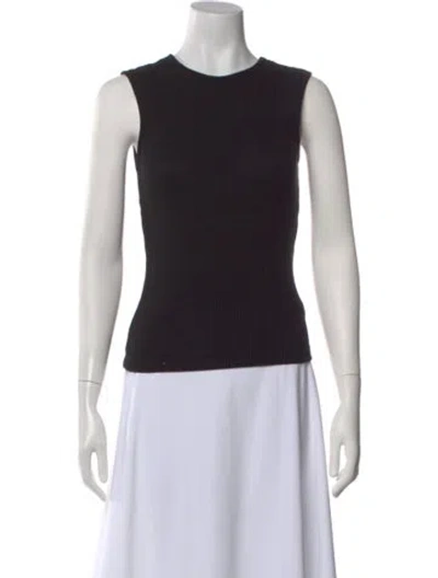 Pre-owned Agolde Crew Neck Sleeveless Top In Black