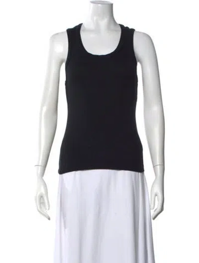 Pre-owned Agolde Crew Neck Sleeveless Top In Black