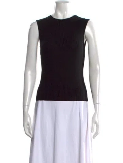 Pre-owned Agolde Crew Neck Sleeveless Top In Black