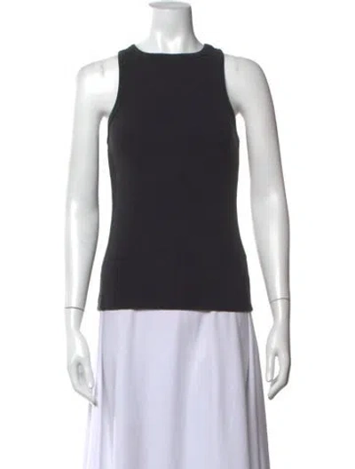 Pre-owned Agolde Crew Neck Sleeveless Top In Black