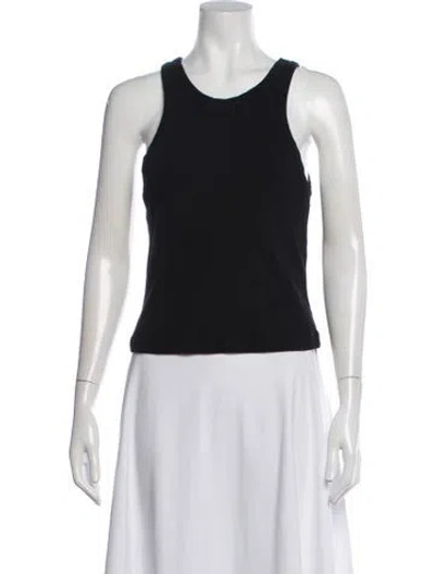 Pre-owned Agolde Crew Neck Sleeveless Top In Black