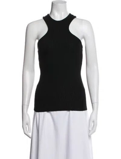 Pre-owned Agolde Crew Neck Sleeveless Top In Black