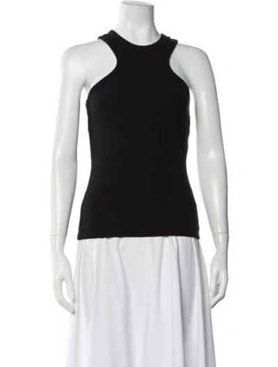 Pre-owned Agolde Crew Neck Sleeveless Top In Black