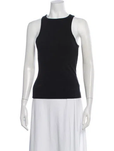 Pre-owned Agolde Crew Neck Sleeveless Top In Black