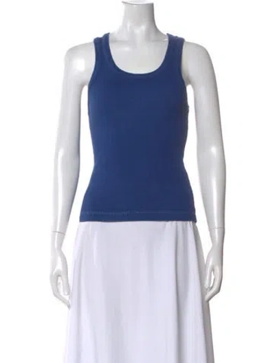 Pre-owned Agolde Crew Neck Sleeveless Top In Blue