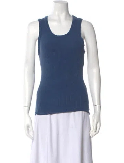 Pre-owned Agolde Crew Neck Sleeveless Top In Blue