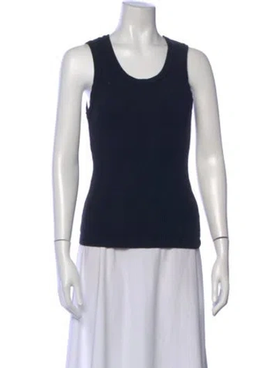 Pre-owned Agolde Crew Neck Sleeveless Top In Blue