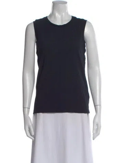 Pre-owned Agolde Crew Neck Sleeveless Top In Blue