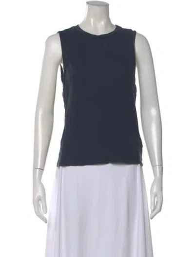 Pre-owned Agolde Crew Neck Sleeveless Top In Blue