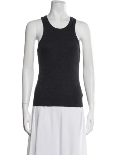 Pre-owned Agolde Crew Neck Sleeveless Top In Blue