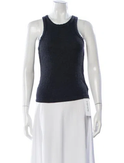 Pre-owned Agolde Crew Neck Sleeveless Top In Blue