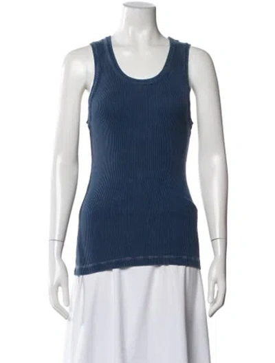 Pre-owned Agolde Crew Neck Sleeveless Top In Blue