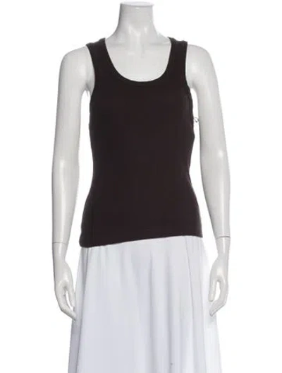 Pre-owned Agolde Crew Neck Sleeveless Top In Brown