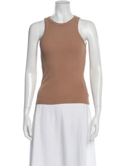 Pre-owned Agolde Crew Neck Sleeveless Top In Brown