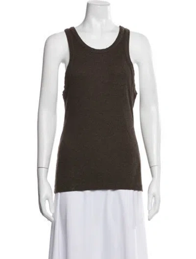 Pre-owned Agolde Crew Neck Sleeveless Top In Brown