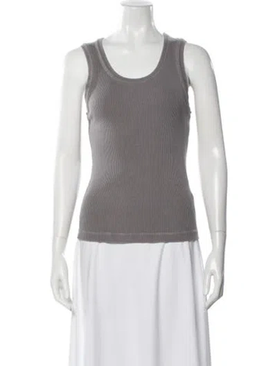 Pre-owned Agolde Crew Neck Sleeveless Top In Gray