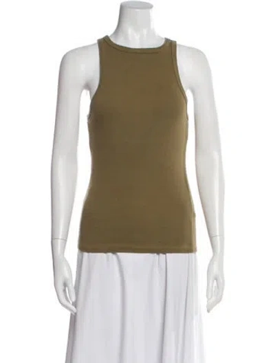 Pre-owned Agolde Crew Neck Sleeveless Top In Green