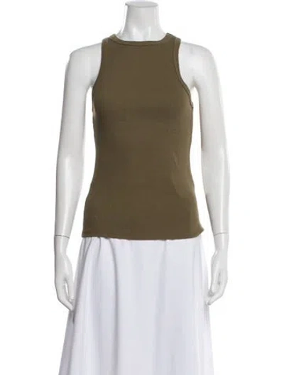 Pre-owned Agolde Crew Neck Sleeveless Top In Green