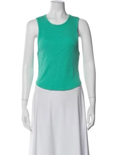 Pre-owned Agolde Crew Neck Sleeveless Top In Green