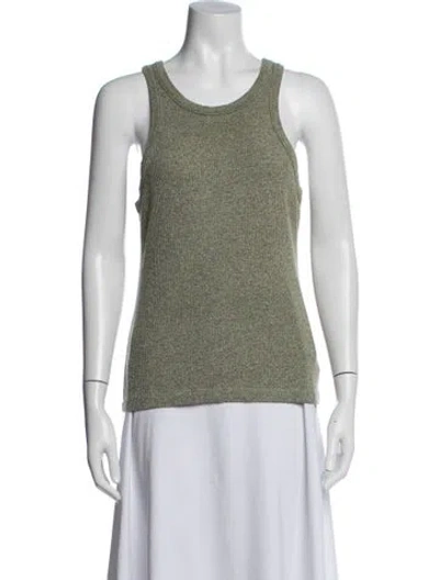 Pre-owned Agolde Crew Neck Sleeveless Top In Green
