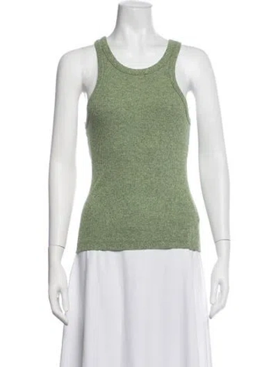 Pre-owned Agolde Crew Neck Sleeveless Top In Green