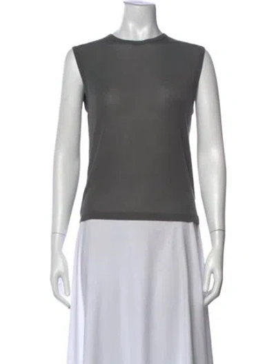 Pre-owned Agolde Crew Neck Sleeveless Top In Grey