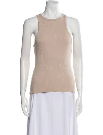 Pre-owned Agolde Crew Neck Sleeveless Top In Neutral