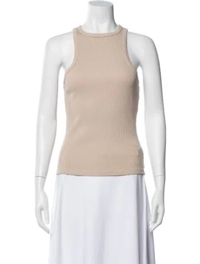 Pre-owned Agolde Crew Neck Sleeveless Top In Neutral