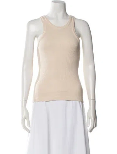 Pre-owned Agolde Crew Neck Sleeveless Top In Neutral