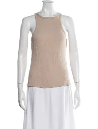 Pre-owned Agolde Crew Neck Sleeveless Top In Neutral