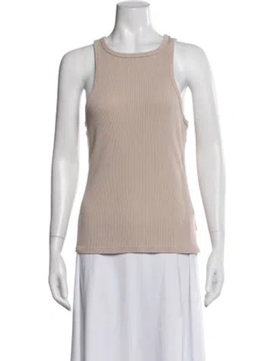 Pre-owned Agolde Crew Neck Sleeveless Top In Neutral