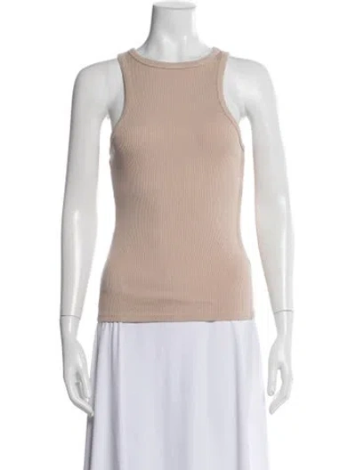 Pre-owned Agolde Crew Neck Sleeveless Top In Neutral