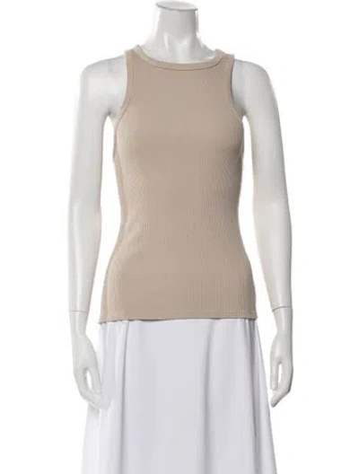 Pre-owned Agolde Crew Neck Sleeveless Top In Neutral