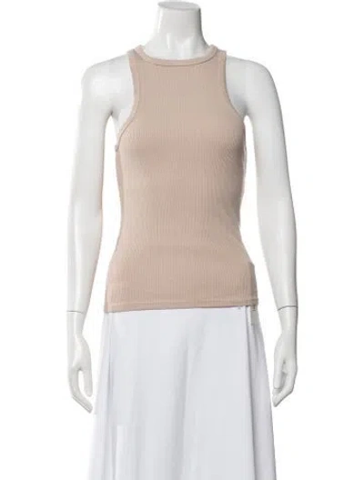 Pre-owned Agolde Crew Neck Sleeveless Top In Neutral