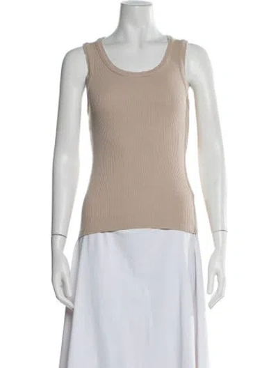 Pre-owned Agolde Crew Neck Sleeveless Top In Neutral