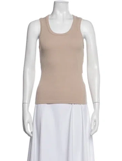 Pre-owned Agolde Crew Neck Sleeveless Top In Neutral
