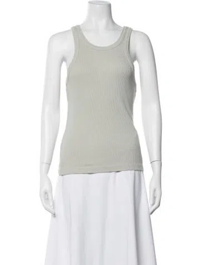 Pre-owned Agolde Crew Neck Sleeveless Top In Neutral