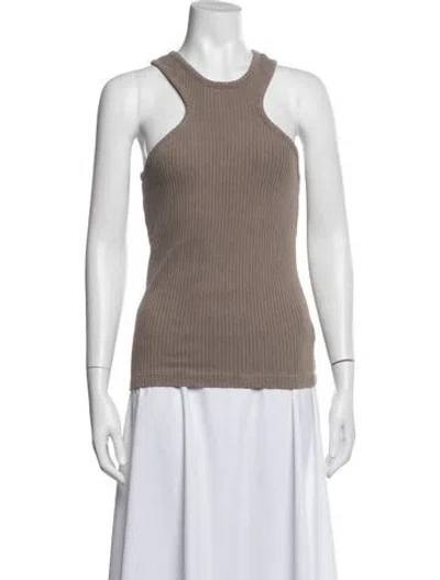 Pre-owned Agolde Crew Neck Sleeveless Top In Neutrals