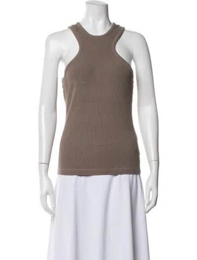 Pre-owned Agolde Crew Neck Sleeveless Top In Neutrals