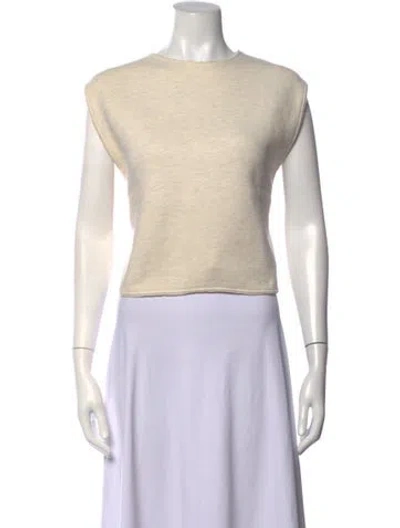 Pre-owned Agolde Crew Neck Sleeveless Top In Neutrals
