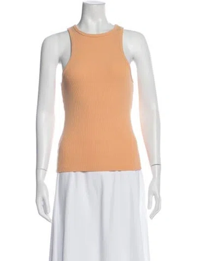 Pre-owned Agolde Crew Neck Sleeveless Top In Orange