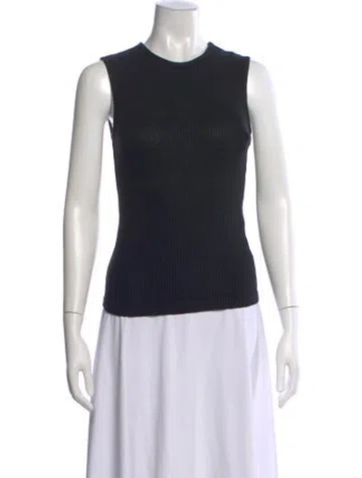 Pre-owned Agolde Crew Neck Sleeveless Top W/ Tags In Black