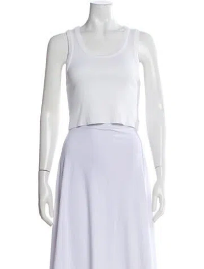 Pre-owned Agolde Crew Neck Sleeveless Top W/ Tags In White