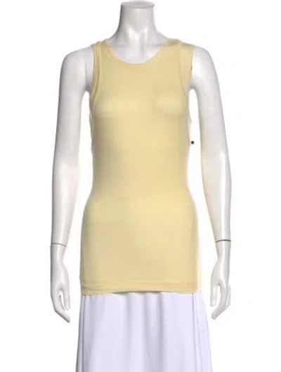 Pre-owned Agolde Crew Neck Sleeveless Top W/ Tags In Yellow